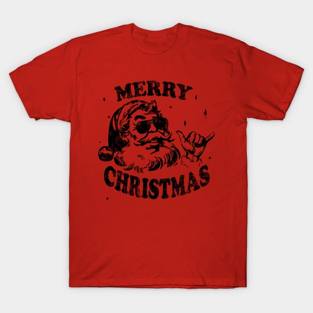 Hawaiian Santa Merry Christmas Familly xmas Pjs T-Shirt by Shanti-Ru Design